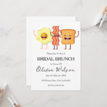 brunch con las invitaciones del brunch de novia