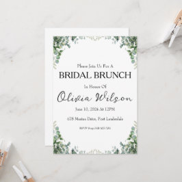 brunch con las invitaciones del brunch de novia