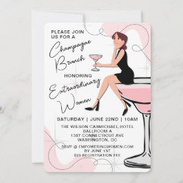 Brunch de champán para la invitación de las mujere