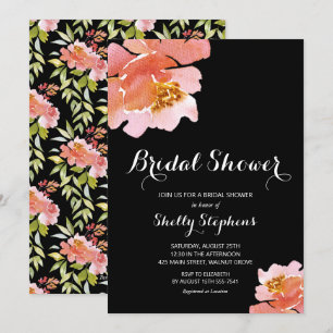 Brunch de moda e invitaciones bubbly floral