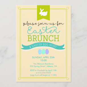 Brunch de Pascua y invitación de la caza del huevo
