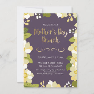 Brunch del Día de la Madre - Elegante invitación f