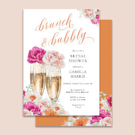 Brunch floral e invitación a ducha de novia bucosa