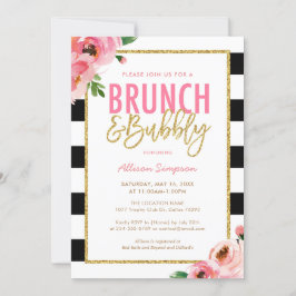 Brunch floral e invitación a ducha de novia bucosa