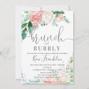 Brunch floral e invitaciones a duchas nupciales co