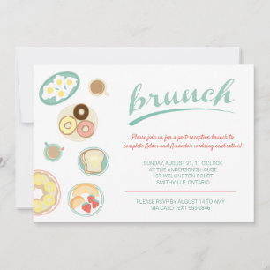 Brunch Invitación fiesta de boda y familia