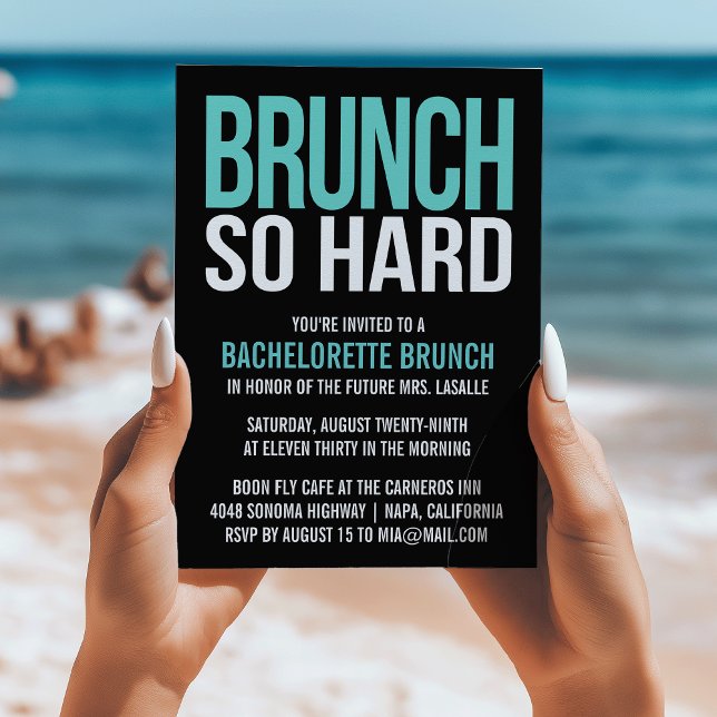 Brunch Invitaciones De Brunch De Bachelorette Tan  (Subido por el creador)