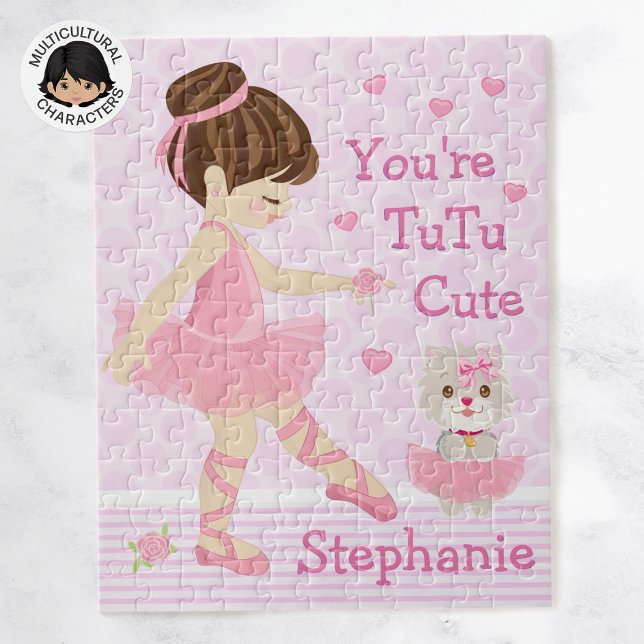 Brunette Ballerina Tutu Cute Jigsaw Puzzle (Subido por el creador)