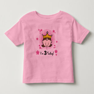 Brunette Princess 3er cumpleaños camisetas y regal