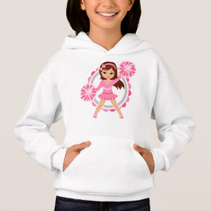 Brunette rosado de la animadora - alegría linda
