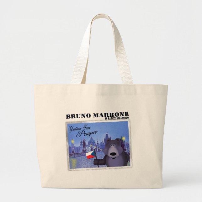 Bruno en la bolsa de asas de Praga (Frente)