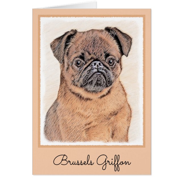 Bruselas Griffon Smooth Painting Original Dog Art (Frente)