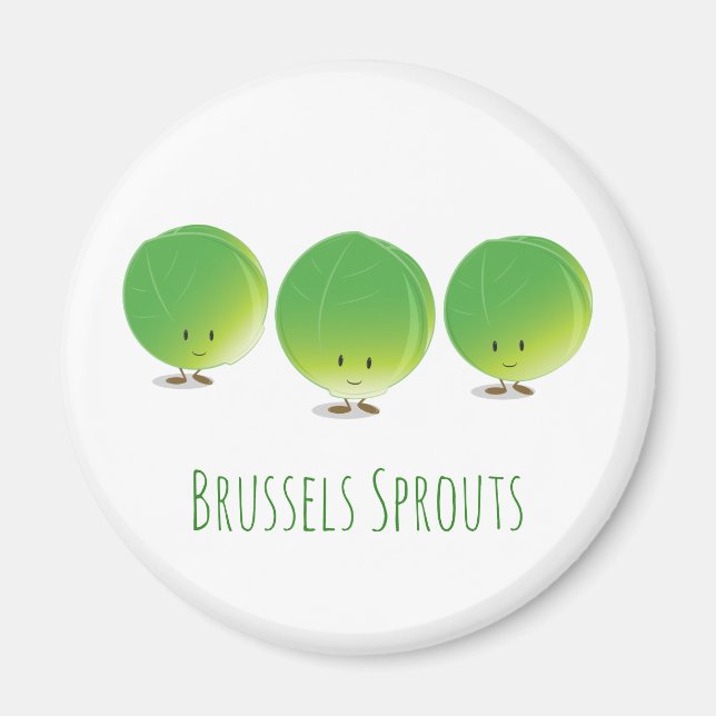 Bruselas Sprouts | Imán (Frente)