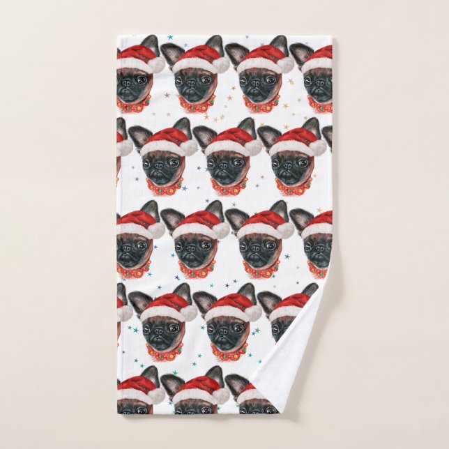 Brussels Griffon Dog Breed Christmas (Toalla de mano)