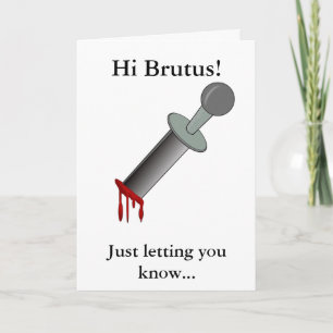 ¡Brutus de la tarjeta de felicitación del BR hola!