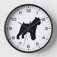 Bruxelles Griffon Perro Rama Reloj de silueta