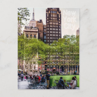 Bryant Park, postal de NYC