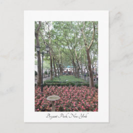 Bryant Park, tarjeta New York Post