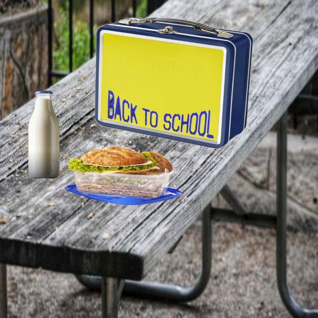 BTS Blue S. Paint Metalizado Lunchbox (Here is the lovable, classic, metal lunch box, in a super-cool design!)