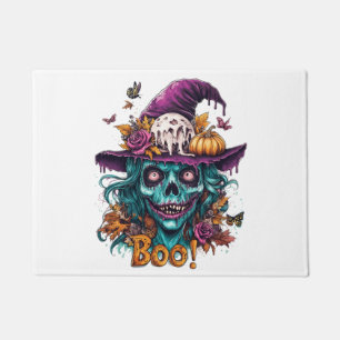 ¡Bu!" Alfombra de bienvenida de sombrero de bruja 