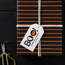 ¡Bu! Etiqueta de regalo de feliz Halloween