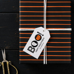 ¡Bu! Etiqueta de regalo de feliz Halloween