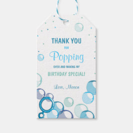 Bubble cumpleaños gracias a favor de la etiqueta d