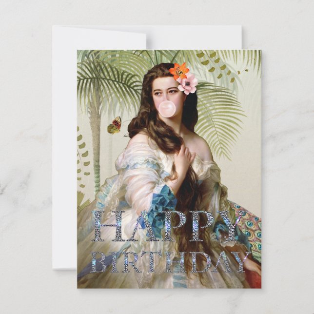 Bubble Gum Diva tropical Feliz cumpleaños (Anverso)