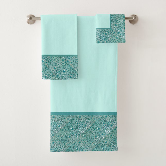 Bubbles Toalla de baño, turquesa (In situ)