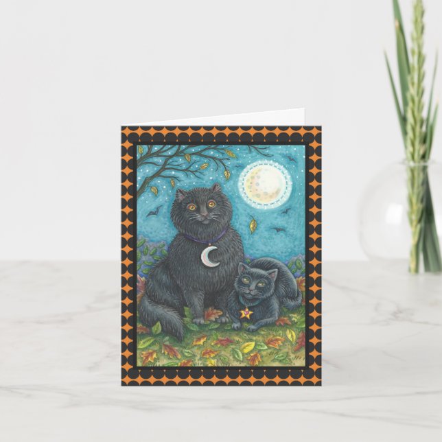BUBO/PYEWACKET BLACK CAT HALLOWEEN NOTA TARJETA VE (Anverso)