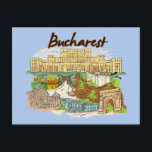 Bucarest, famosa postal de la ciudad de Rumania<br><div class="desc">Bucarest,  Rumania Famous City Postcard and Collection Famous Cities de todo el mundo,  Asia,  América,  Europa,  Norteamérica,  Sudamérica,  Australia,  África.</div>
