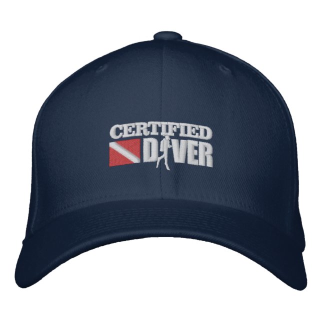 Buceador certificado 2 gorras bordadas (Anverso)