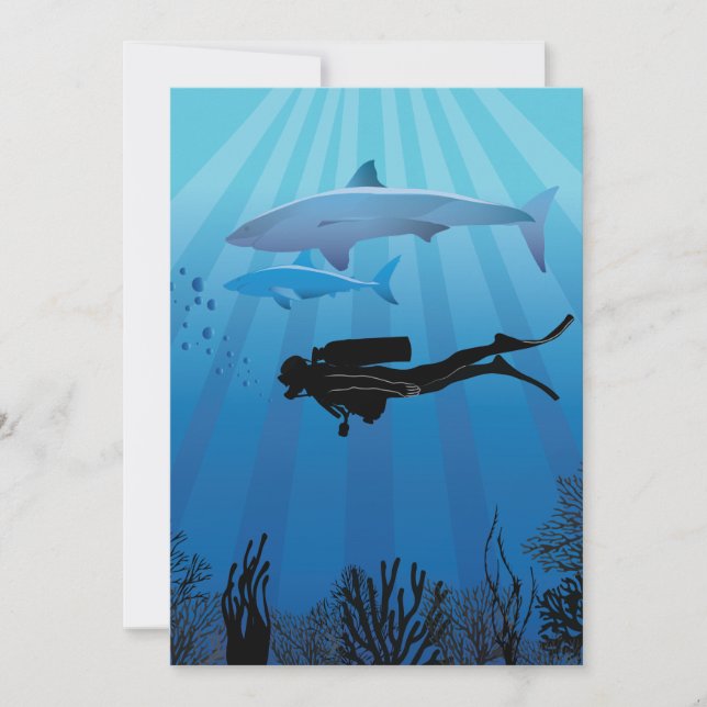 Buceador de tiburones en Scuba (Anverso)