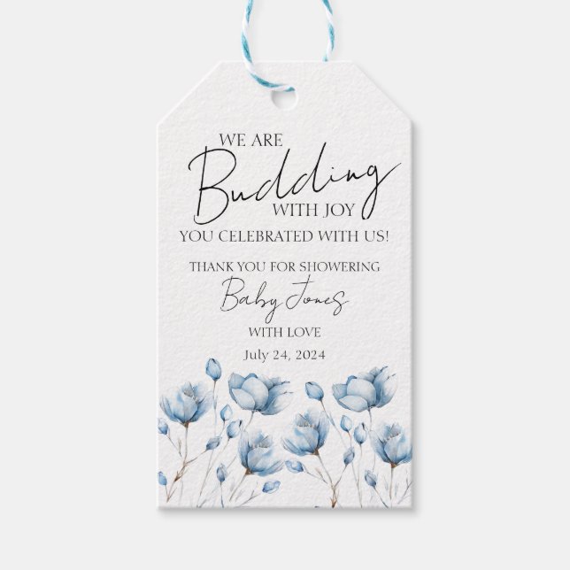 Buceando con la etiqueta de regalo Joy Blue Baby B (Anverso)