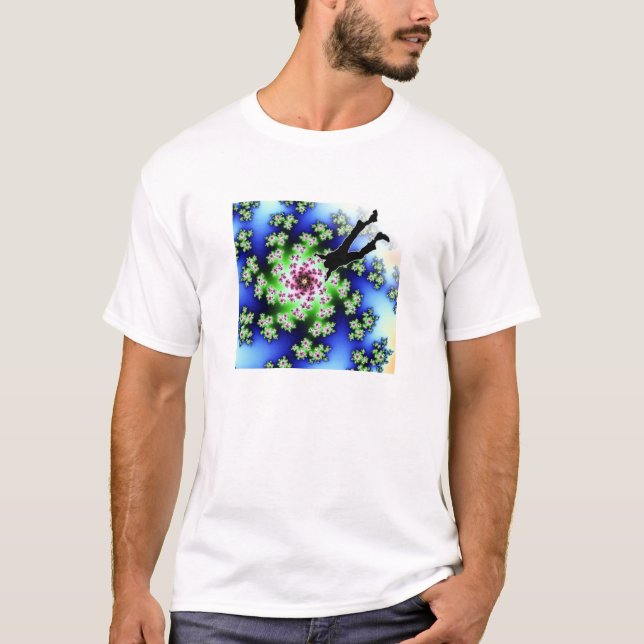Buceando en una fractal camiseta (Anverso)