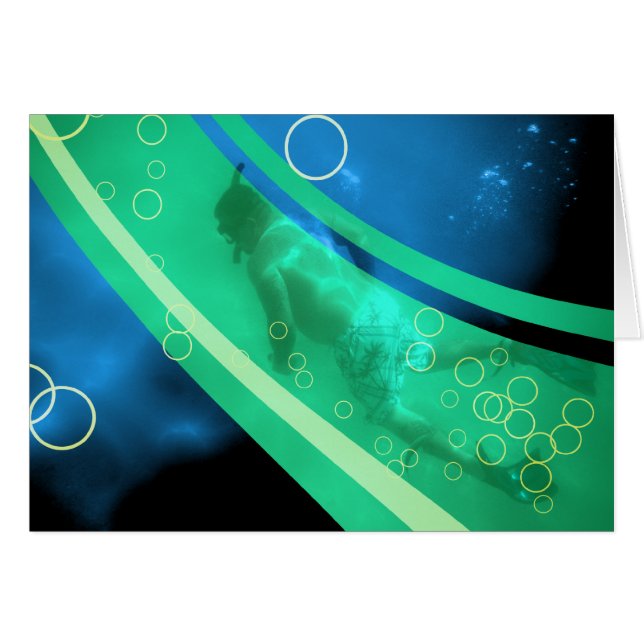 buceo marino retro (Anverso (Horizontal))