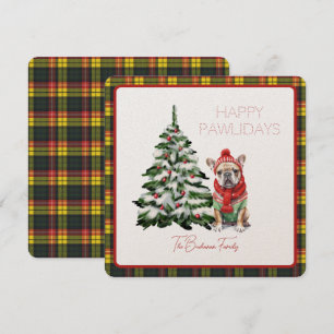 Buchanan Tartan moderno Happy Pawlidays Dog