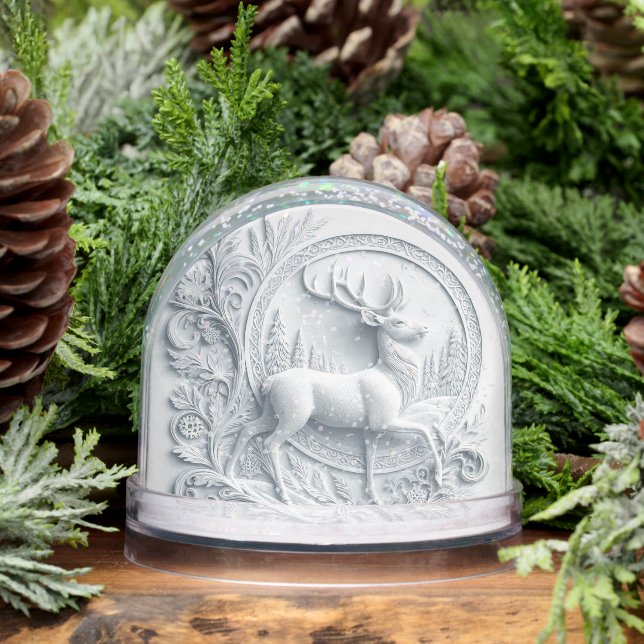 Buck Deer with With Poem  Snow Globe (Invierno)