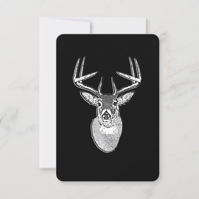Buck on Black design White Tail Deer (Anverso)