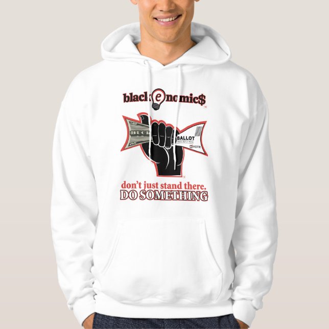 "Buck y boleta" sudadera con capucha de tirón blan (Anverso)