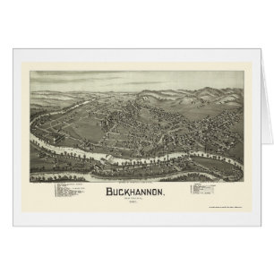 Buckhannon, mapa panorámico de WV - 1900