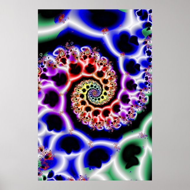 Bucles de frutas | Arte fractal arcoiris (Frente)