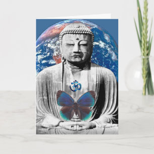 Buda aguarda la tarjeta de felicitación