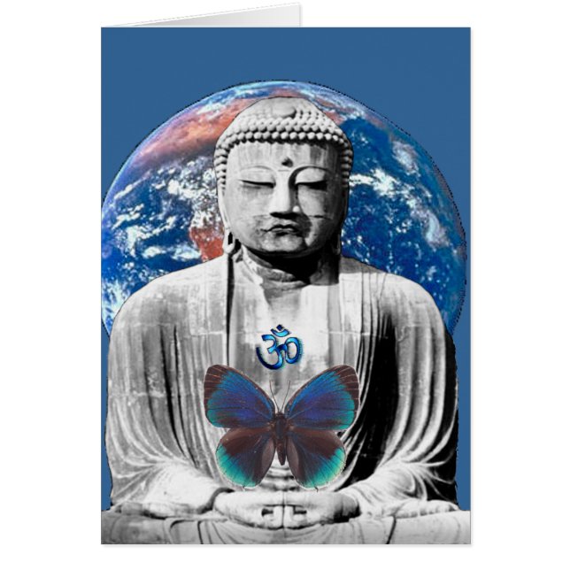 Buda aguarda la tarjeta en blanco (Frente)