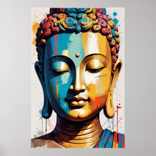 Buda de arte moderno multicolor