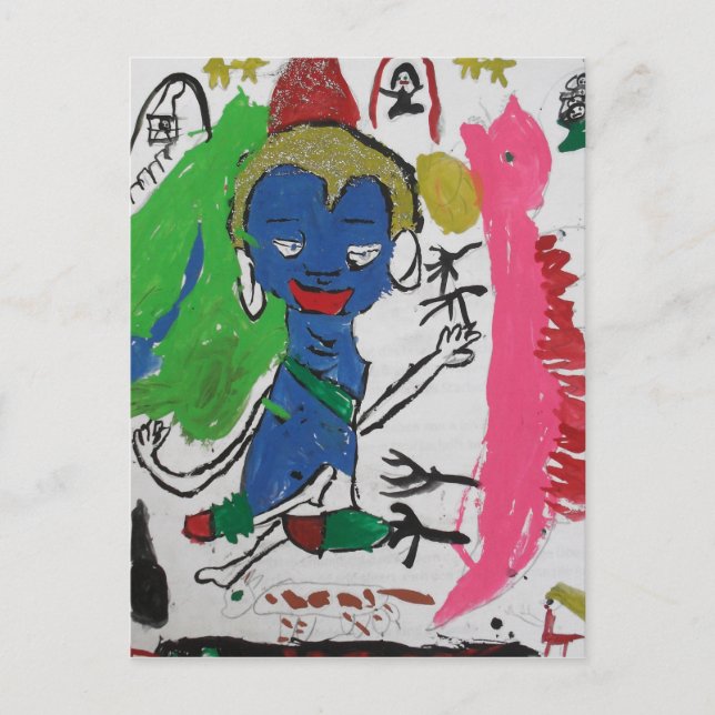 Buda de medicina con tarjeta postal Dragon (Anverso)