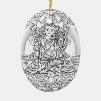 Buda del ornamento del óvalo de la compasión