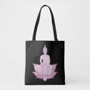 Buda en la bolsa de Lotus Pink Tote