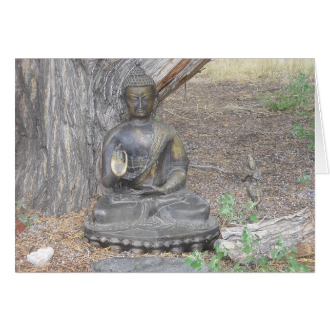Buda en la tarjeta de maderas (Anverso (Horizontal))