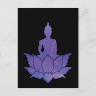 Buda en la tarjeta postal Lotus Purple